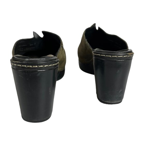 Cole Haan Womens Mules Clogs Leather Suede Khaki Slip On Size 8.5 B - Picture 8 of 13